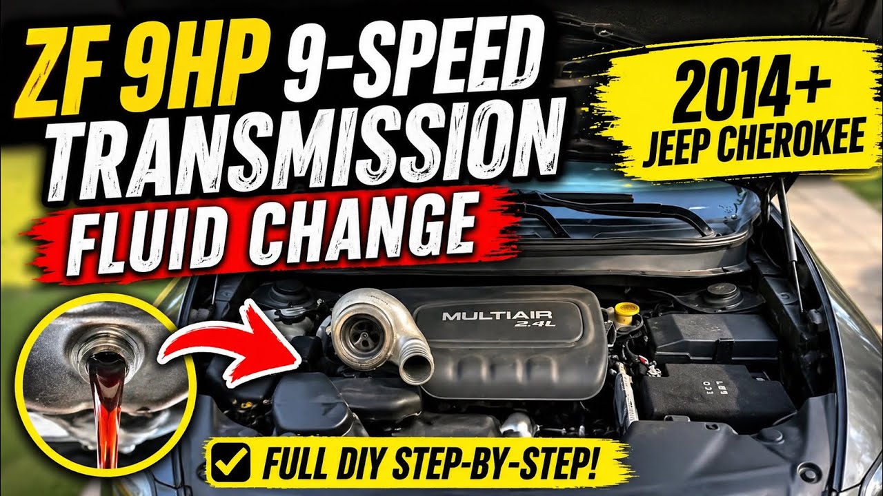 9HP ZF 9speed transmission fluid change DIY 2014-2023 Jeep Cherokee edition
