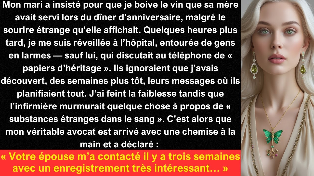 Mon mari a insisté pour que je boive le vin que sa mère avait servi lors du dîner d’anniversaire...