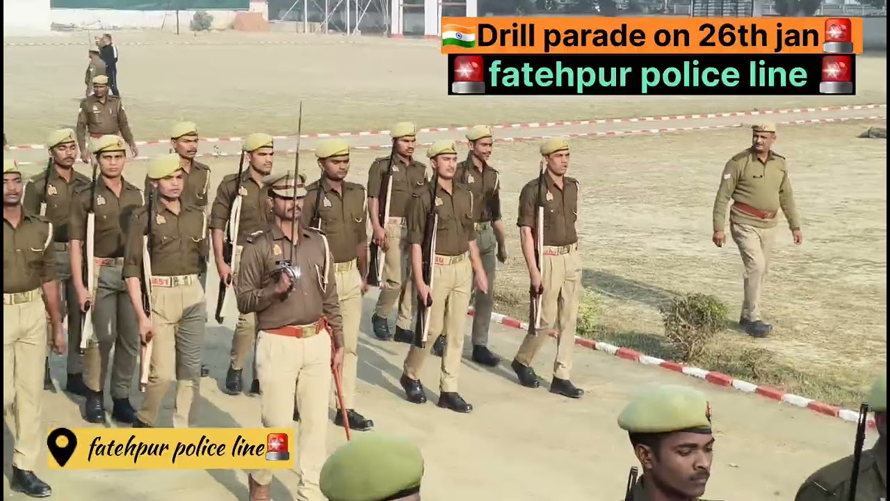 Drill 🇮🇳 parade on 26th January fatehpur police line 🚨