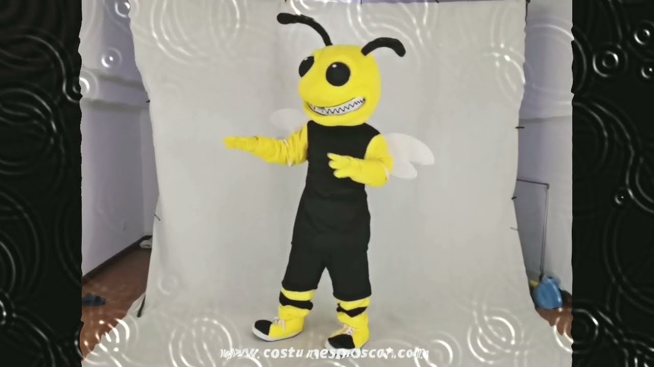 Fauna Fursuit Suit Up !  Bumblebee In Black Jersey Bee Mascot Costume Animal