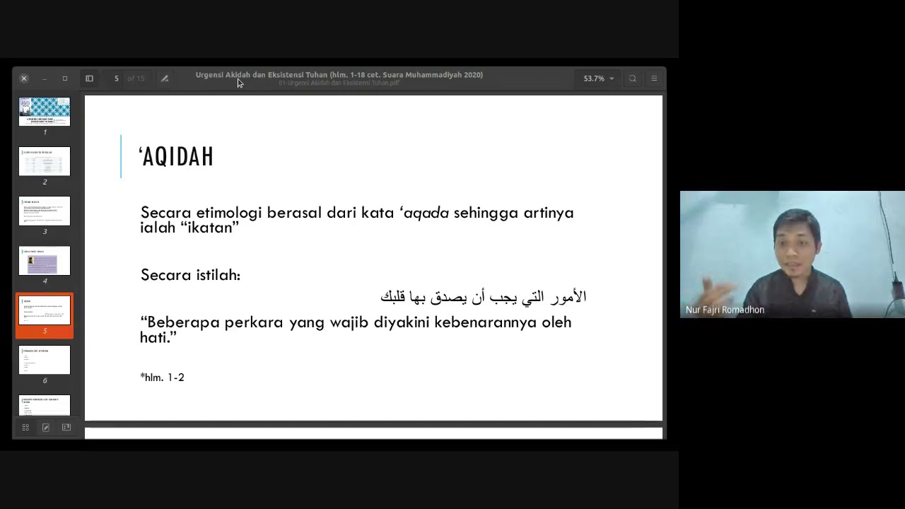 Urgensi Akidah dan Eksistensi Tuhan - Ustadz Nur Fajri Romadhon Lc., B.Sh. [Kajian Rutin FUSI FTUI]