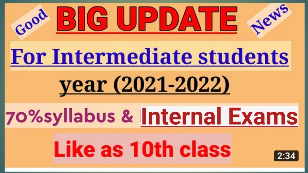 TS || Intermediate|| 70 %syllabus|| InternalExams|| 2021-2022||