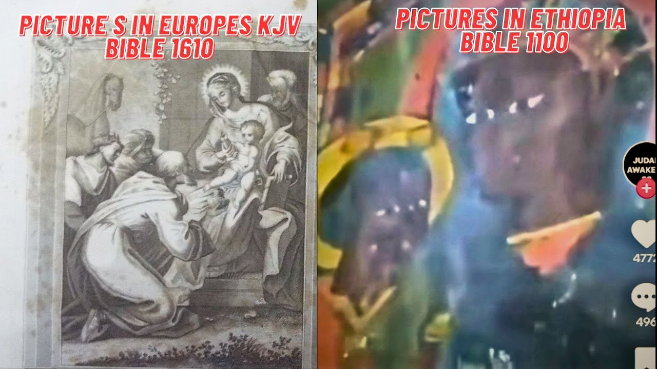 The oldest Ethiopian pictures of Jesus in the Bible before changed by Europes