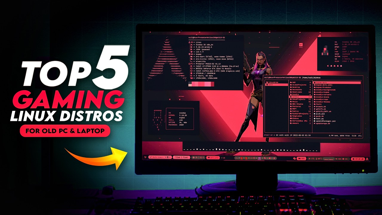 5 лучших игровых дистрибутивов Linux для старых ПК и ноутбуков в 2024 году