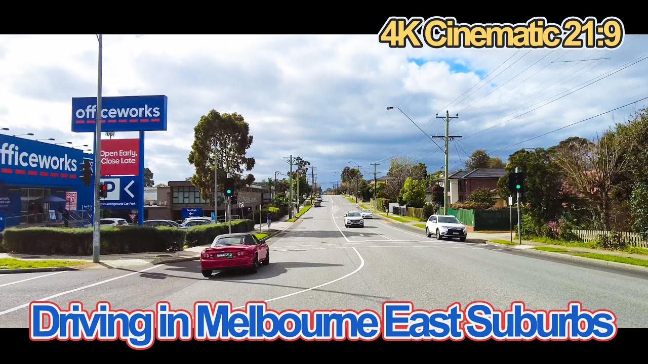 4K Cinematic Videos | Driving Tours Around Melbourne Eastern Suburbs | Main Road & Residential Areas