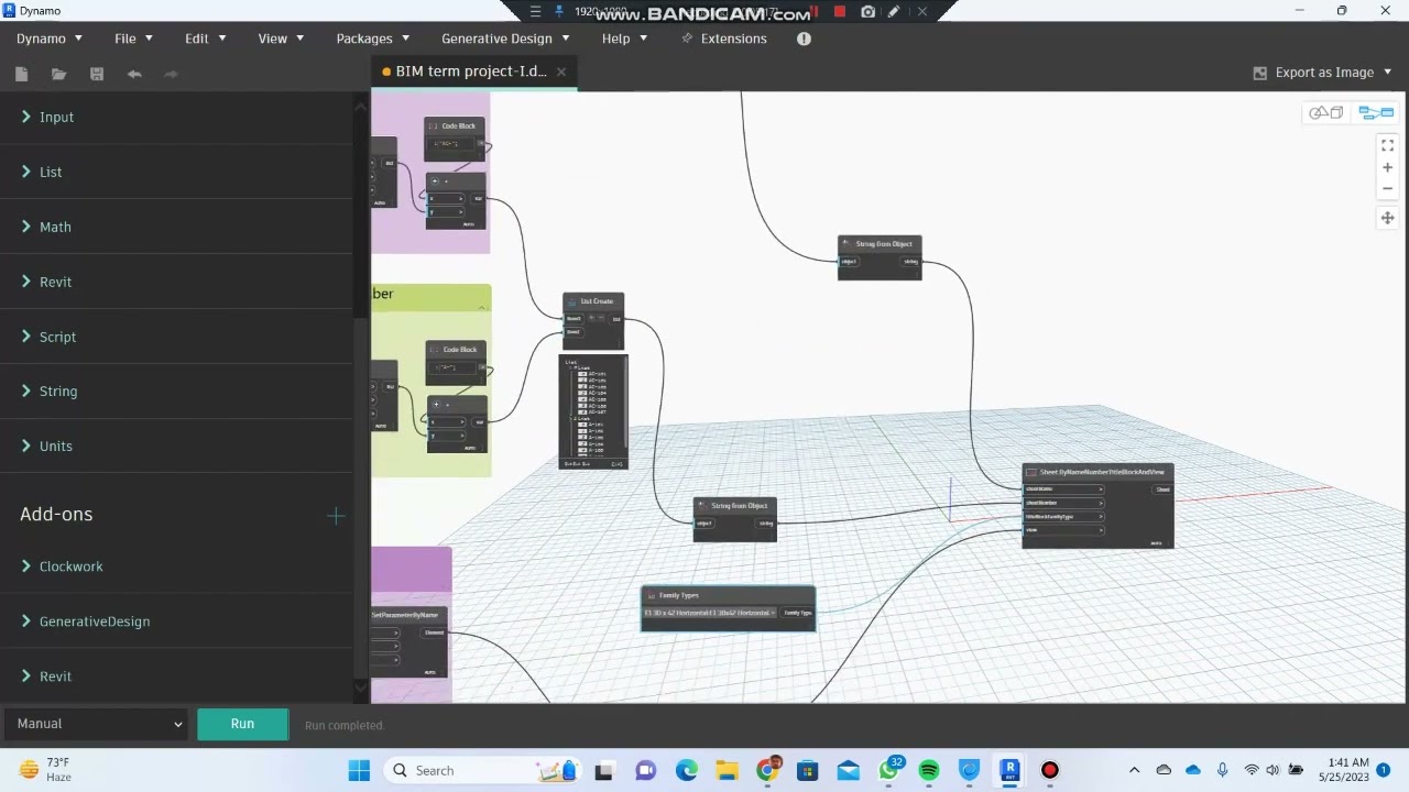 Auto Documentation of construction projects using Revit and Dynamo