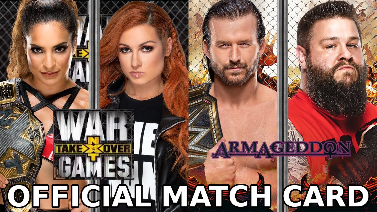TEW 2020 - WWE | NXT Takeover: WarGames 2021 and Armageddon 2021 Official Match Cards