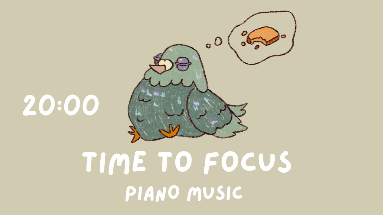 Lofi Piano music 20/5 Pomodoro Timer to focus | 1.2 hours pomodoro timer | art & study focus