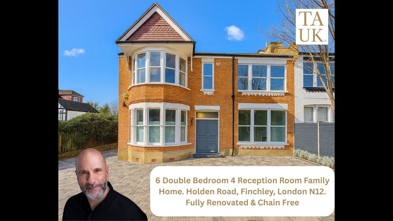 Holden Road, Finchley N12. 6 Bed 4 Reception Fully Refurbished Family Home 4,500 SQ FT  CHAIN FREE
