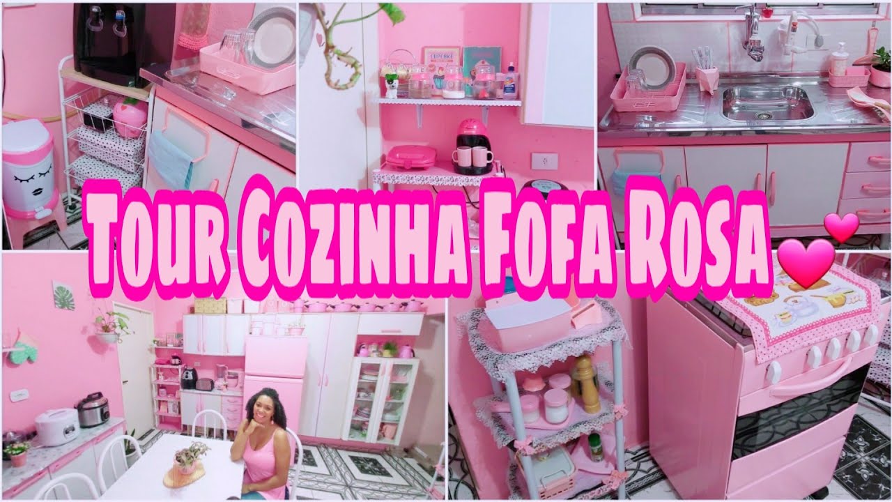 TOUR PELA COZINHA FOFA ROSA 💕 IARA NICOLAU 💕