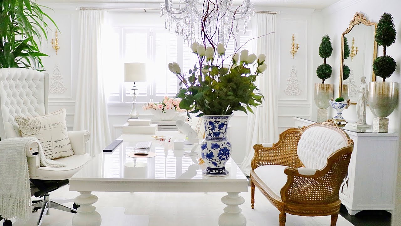 French Decor Office Tour 2025 Luxury Home Office Decorating ideas Vintage Office Decor room Makeover