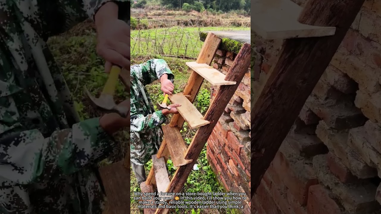 Strong DIY Wooden Ladder – Saves Money! 🛠️