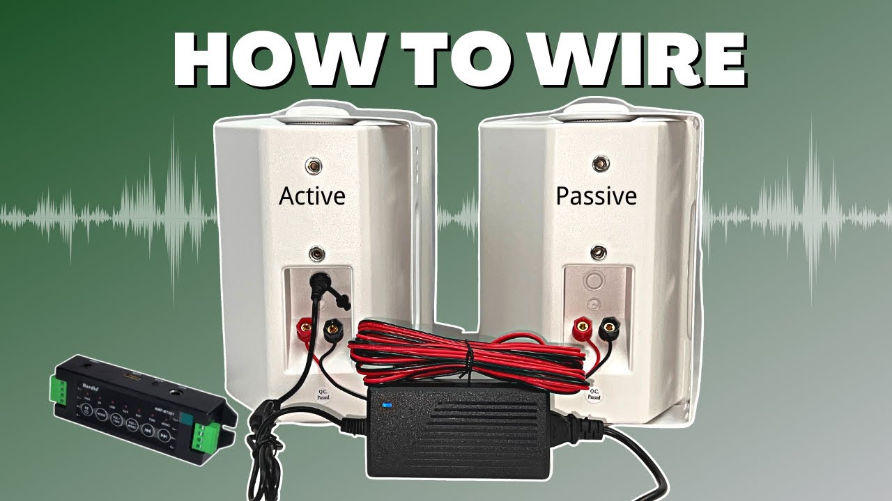 How to wire Herdio outdoor wall-mount speakers (passive and active)