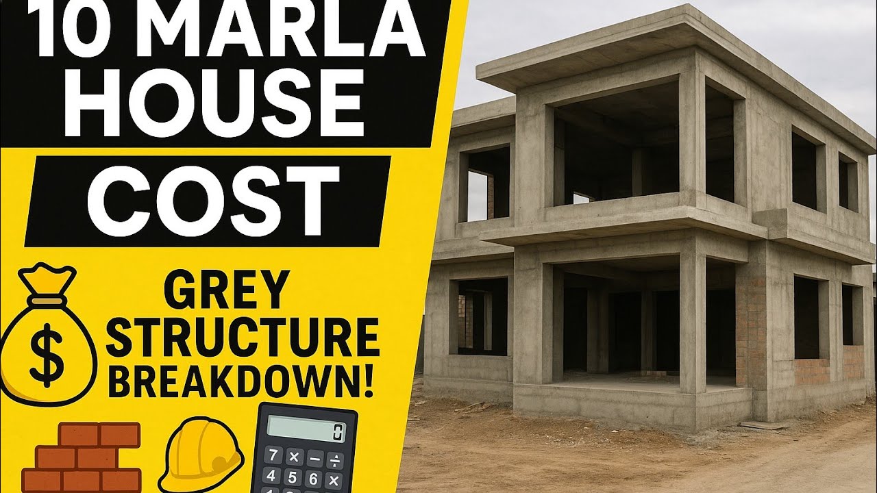 10  Marla House 🏠 Grey structure Cost Complete Video