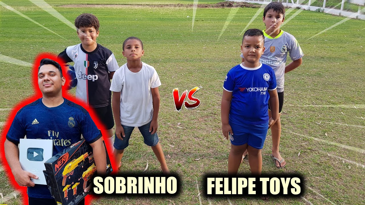 FELIPE TOYS vs SOBRINHO DO LEOZAO (Desafio 2 vs  2) *Desafios de Futebol*