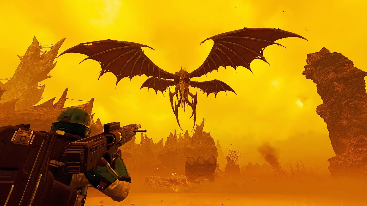 So... they added a Flying Bile Titan to Helldivers 2