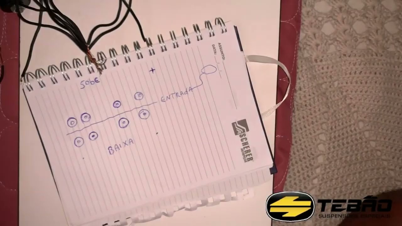 Tutoreal de instalação chicote elétrico, suspensão a ar do bloco tebao...
