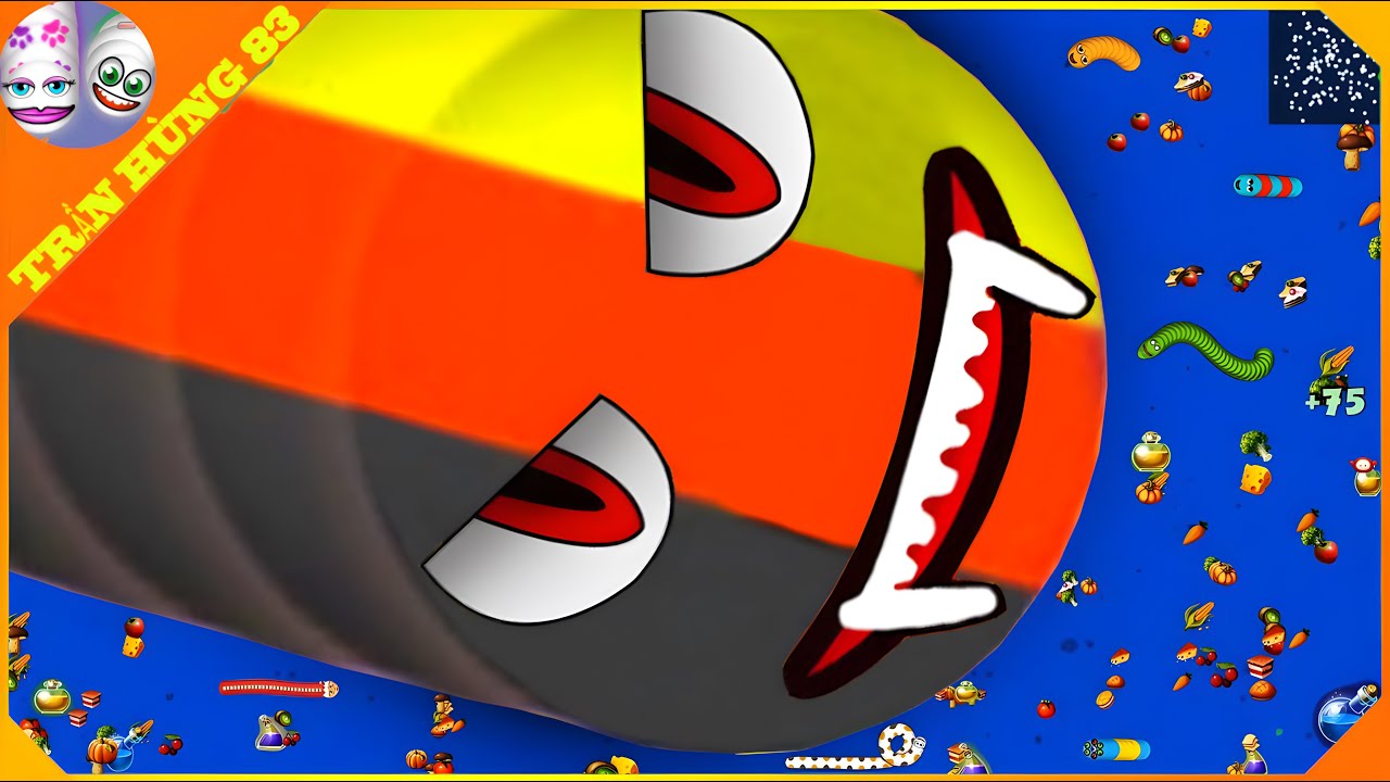 🐍WORMSZONE.IO | GIANT SLITHER SNAKE TOP 01 / Epic Worms Zone Best Gameplay! | Trần Hùng 83