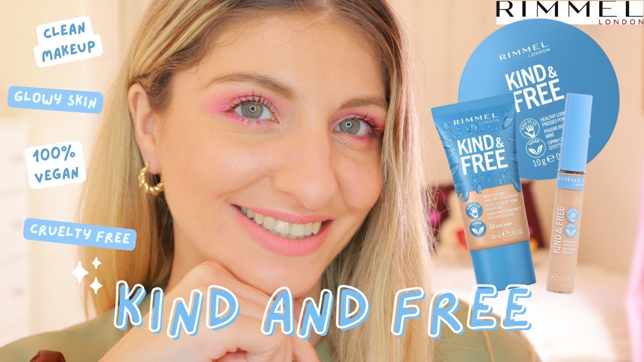RIMMEL LONDON KIND AND FREE MAKEUP | SKIN TINT, CONCEALER & POWDER | WEAR TEST | KezziesCorner