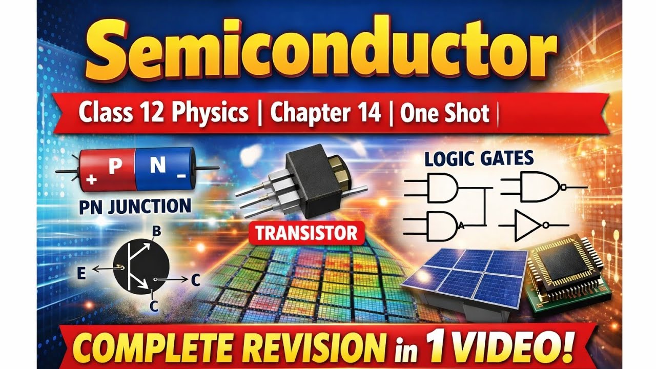 Semiconductor | Class 12 Physics | Chapter 14 | One Shot 🔥