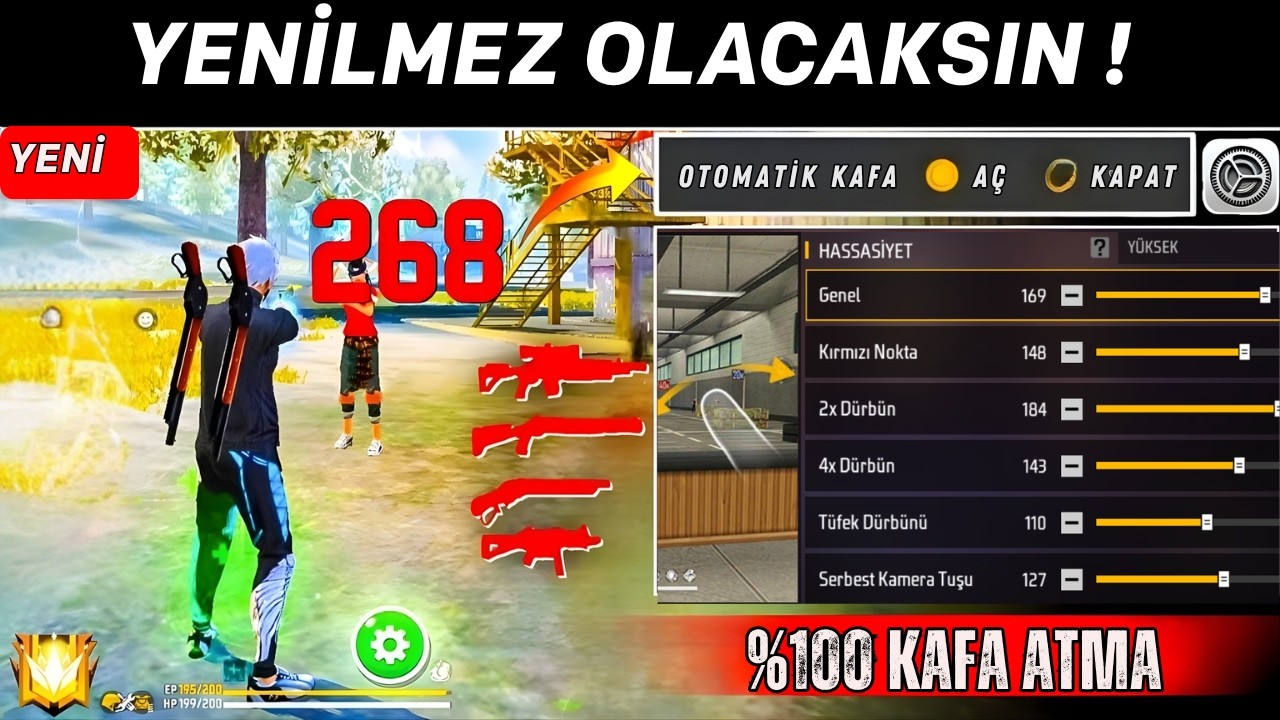 BU AYARLARI YAPMADAN FREE FİRE  OYNAMA ! YAPILACAK B&Uuml;T&Uuml;N AYARLAR HASSASİYET KONTROL ! FREE FİRE