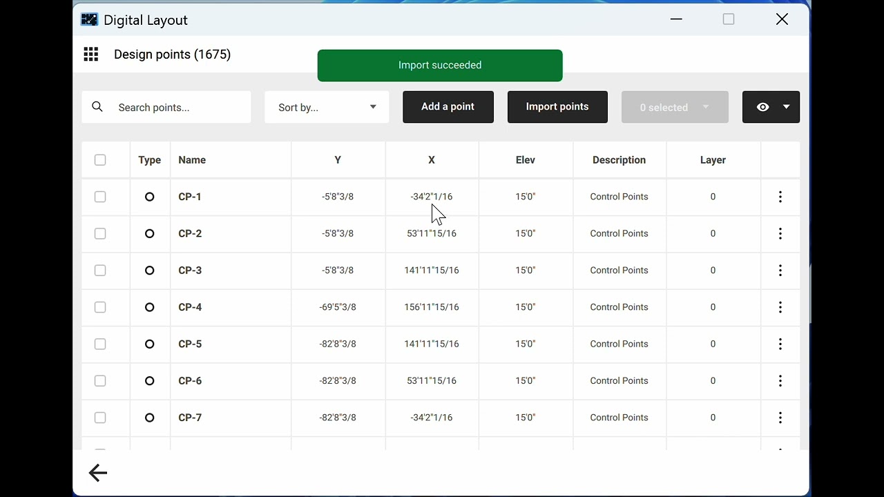 Topcon Digital Layout - Import DWG and CSV file