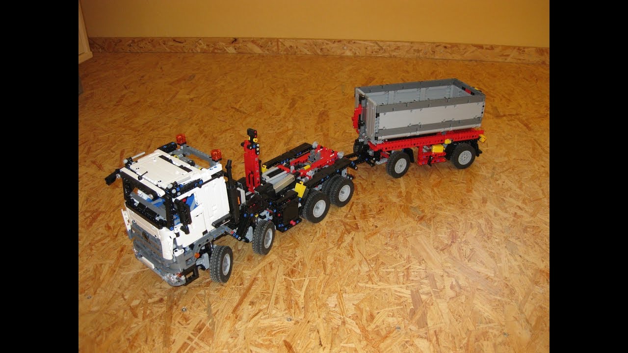 Lego 42043 als Hakenlift mit Anhänger / Lego Truck with Trailer