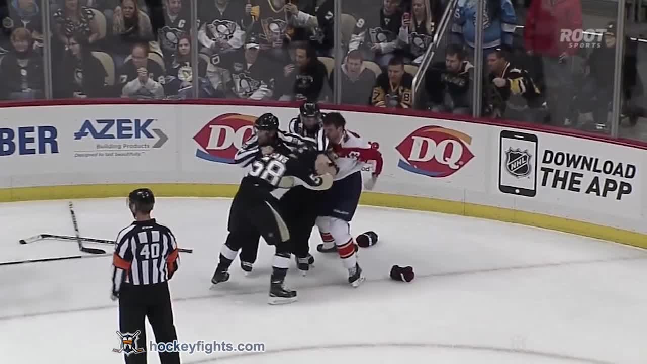 Willie Mitchell vs Kris Letang Dec 20, 2014