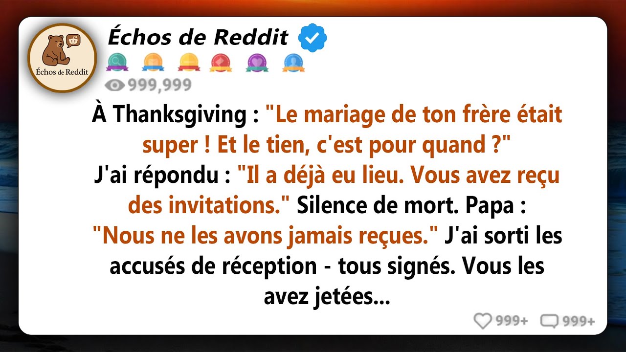 Ma famille entière a séché mon mariage — et a fait comme si elle n'avait 