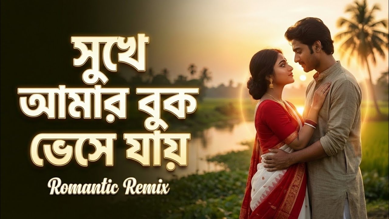 সুখে আমার বুক ভেসে যায় | Romantic Bangla Folk Remix | Male lo-fi Version