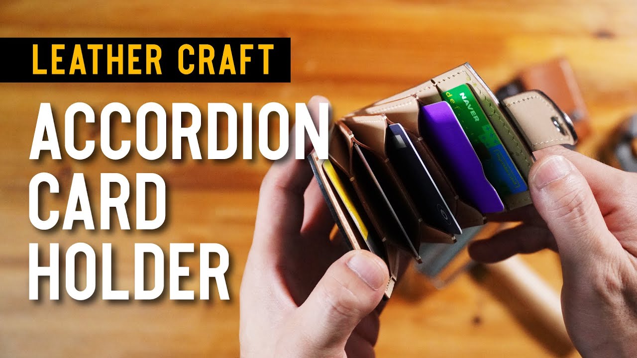 [가죽공예]아코디언 카드홀더+패턴 : [leather craft]making a accordion card holder+ PDF pattern