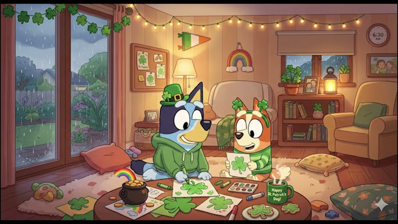 saint patrick's day mixed chill lofi to have on for saint patrick's day with bluey and bingo 12h 
