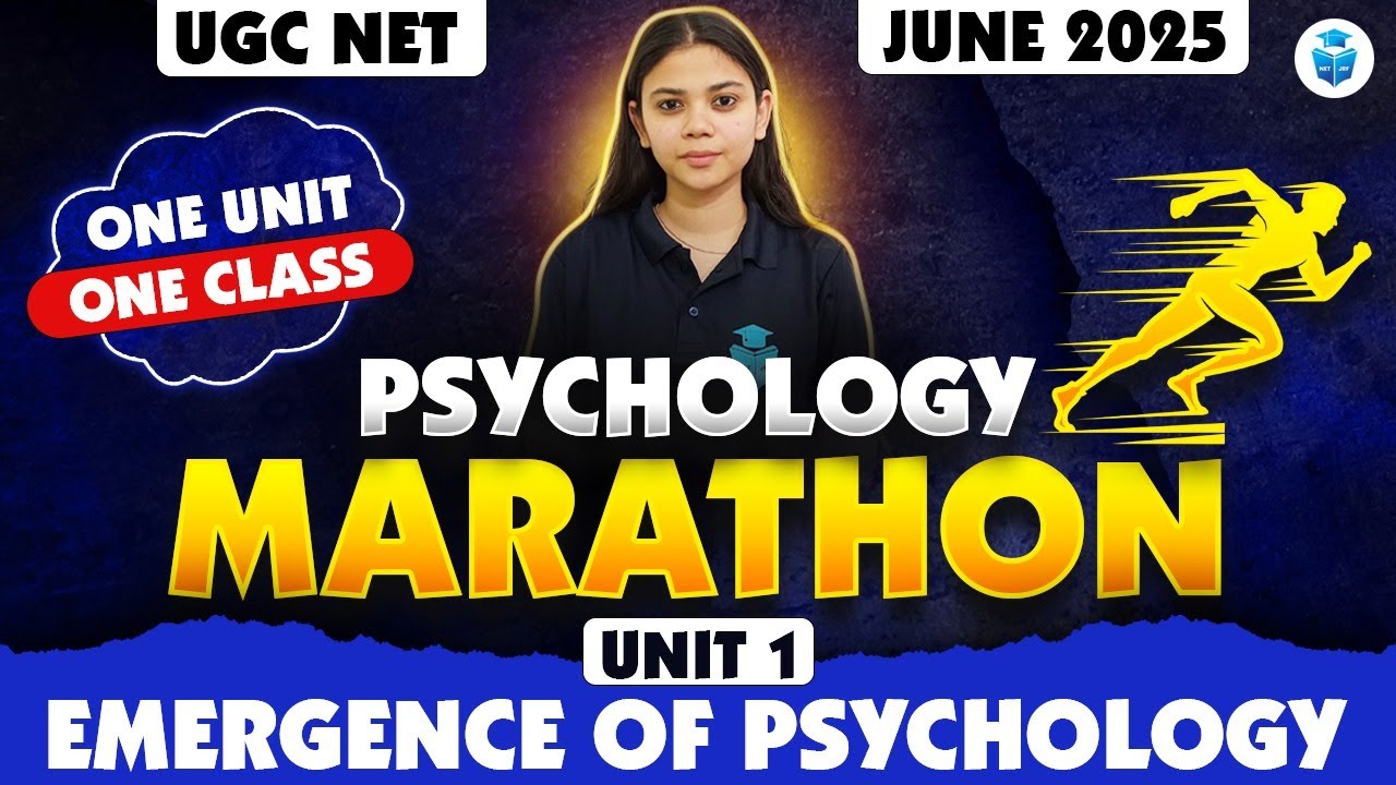 UGC NET Psychology Marathon | Unit 1 Emergence of Psychology by Harshita Mam | JRFAdda