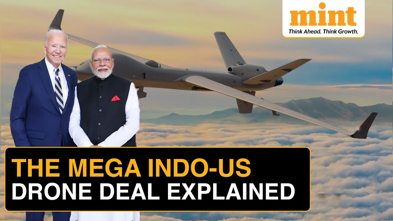 India-US MQ-9B Predator Drone Deal Explained In 3 Minutes | Modi-Biden Discuss Drone Deal