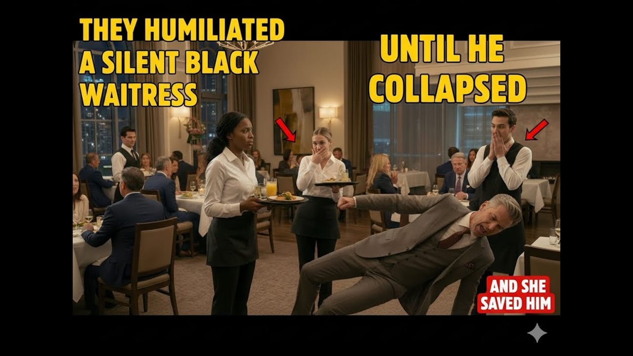 They Mocked the Quiet Black Waitress — Until the Billionaire Collapsed and She Saved His Life
