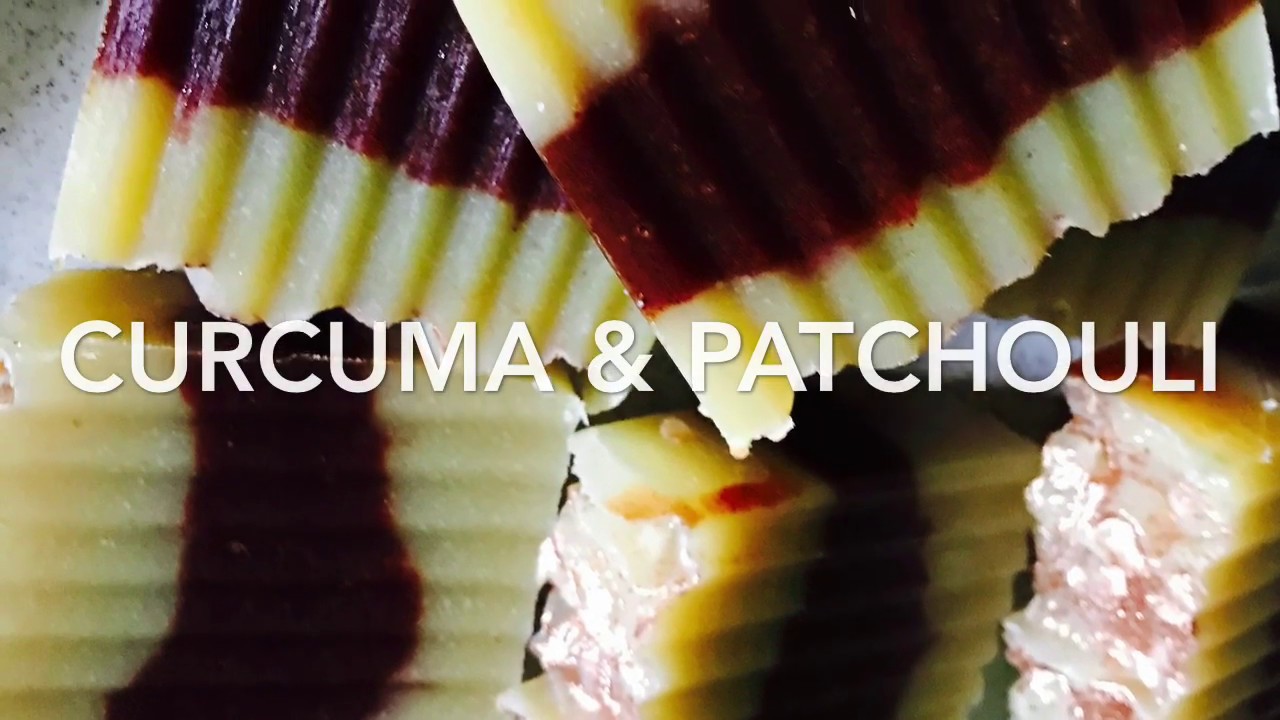 Saponification à froid, Recette Curcuma & Patchouli