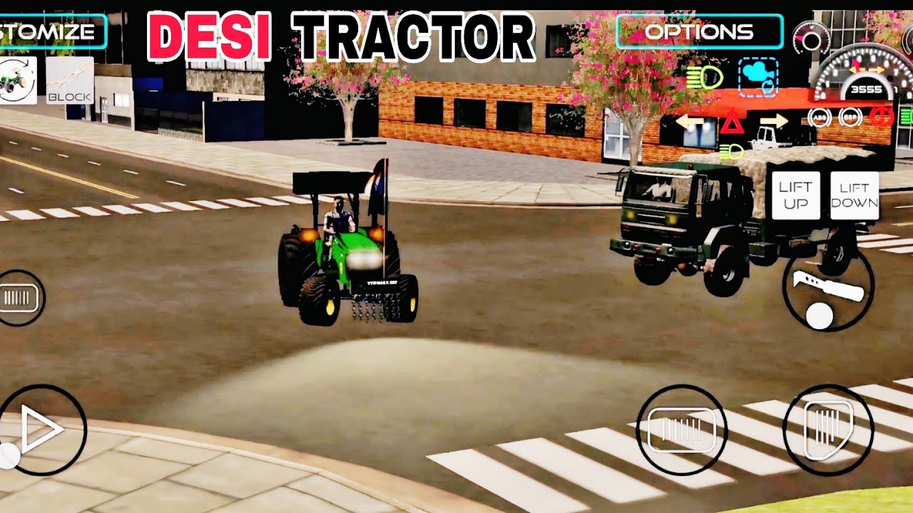 Desi Tractor 🆚 Armi Track 🚜💨 #tractor #offroding #gameplay #viral #video 