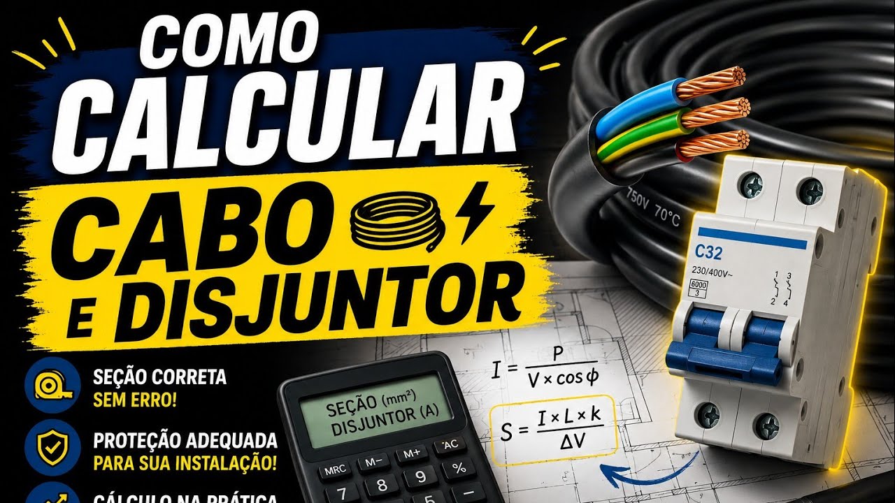 COMO CALCULAR CABO E DISJUNTOR FÁCIL FÁCIL e Queda de tensão 