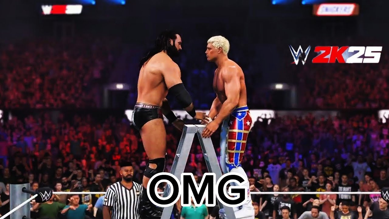 WWE 2K25 - CODY RHODES vs DREW MCINTYRE INDISPUTED WWE CHAMPIONSHIP FULL MATCH WRESTLEMANIA