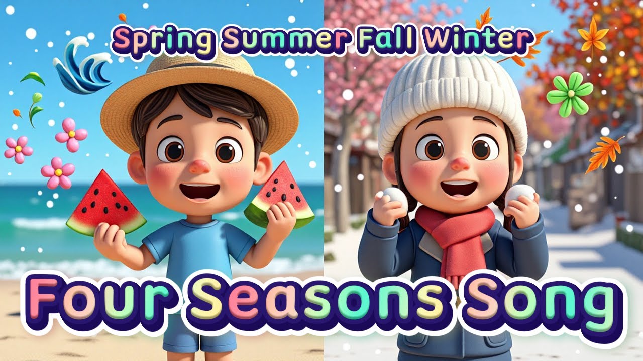 Four Seasons Adventure Song 🌸☀️🍂❄️ | Kids Song | Nursery Rhyme for Children