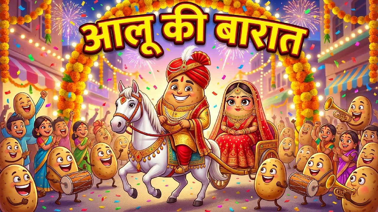Aalu Ki Barat | Kids Hindi | Hindi Cartoon Video |आलू की बारात | #hindirhymes