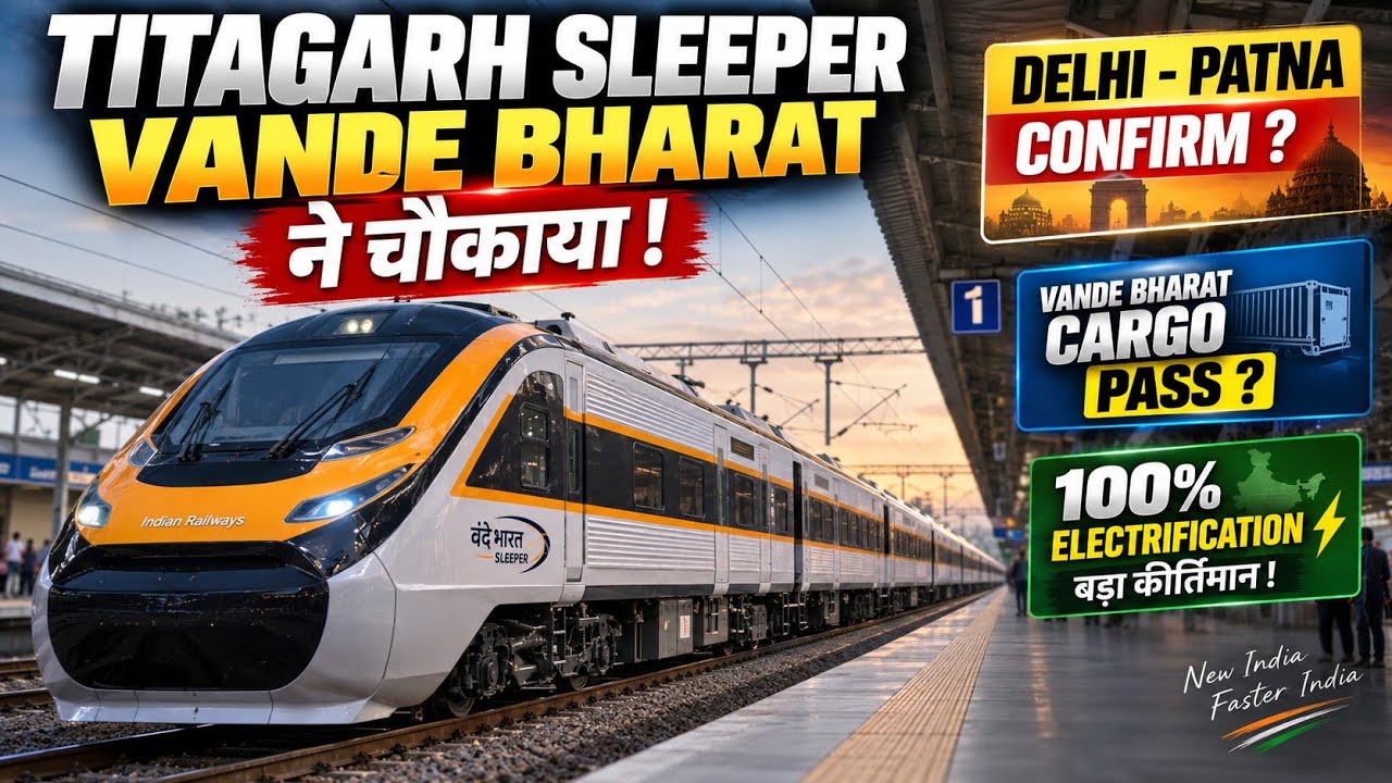 Titagarh की Sleeper Vande Bharat ने चौंकाया! Delhi&ndash;Patna Vande Sleeper Confirm? Vande Cargo PASS?