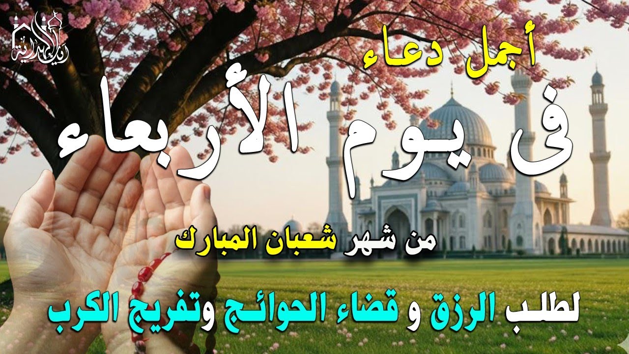دعاء فى يوم الاربعاء من شهر شعبان المبارك لا يرد فيه الدعاء للرزق والشفاء العاجل وقضاء الحوائج 🤲(4k)