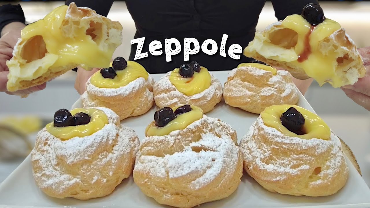 ПУСТОЙ и СВЕТЛЫЙ ZEPPOLE Крем и черешня безошибочный рецепт