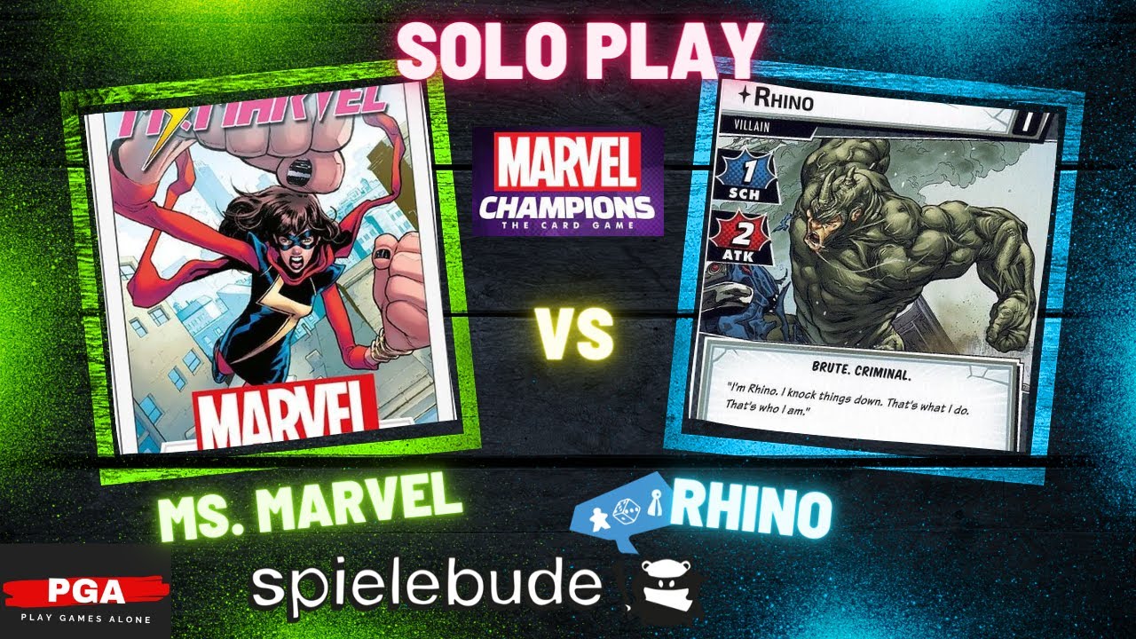 Marvel Champions Ms. Marvel vs Rhino | Solo Let's Play Deutsch