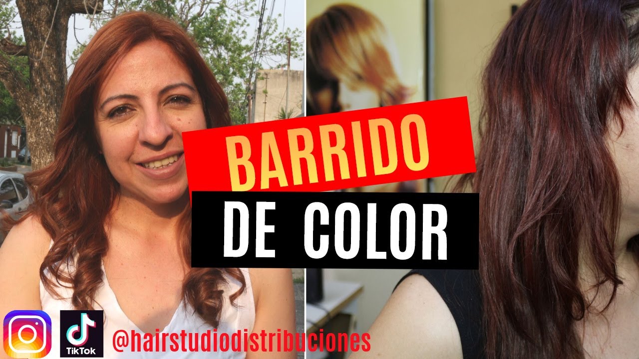 Barrido de Color de un rojo oscuro a un color cobre. #tintes #colorimetria #peluqueria #decoloracion
