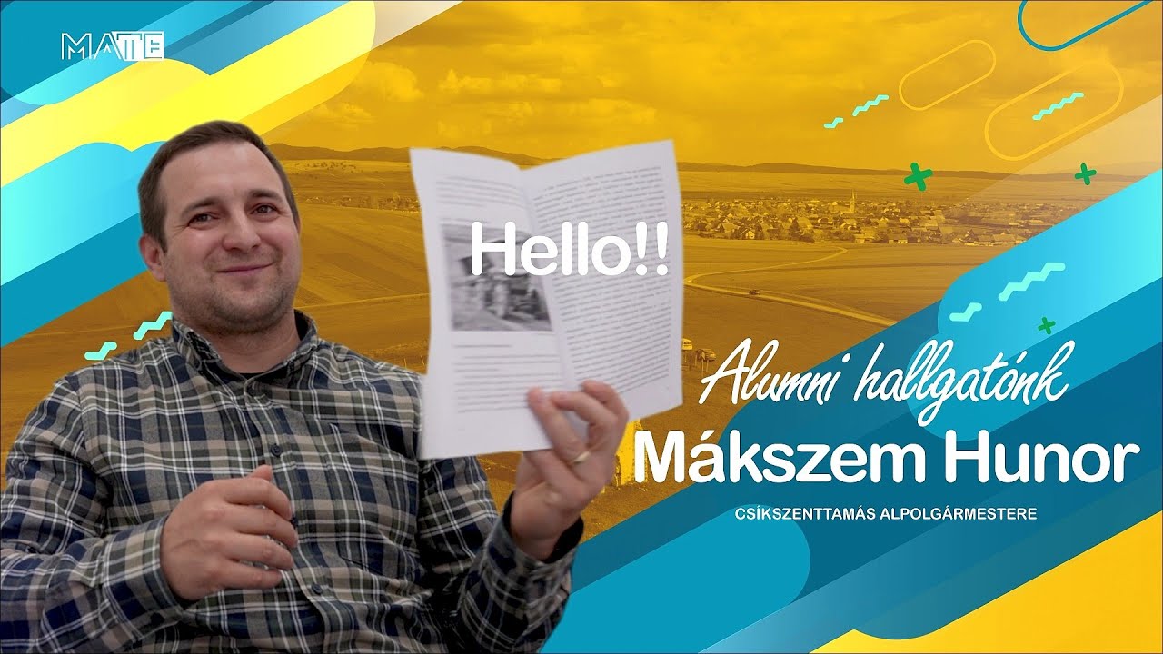 MATE Alumni - Mákszem Hunor Csíkszenttamás alpolgármestere