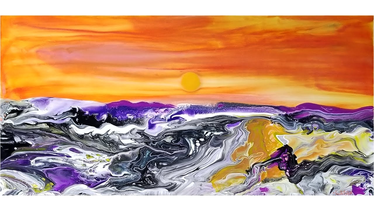 #8967 Landscape Palet Knife Swipe Experiments Colourarte Colors Fluid Art10.20.2022