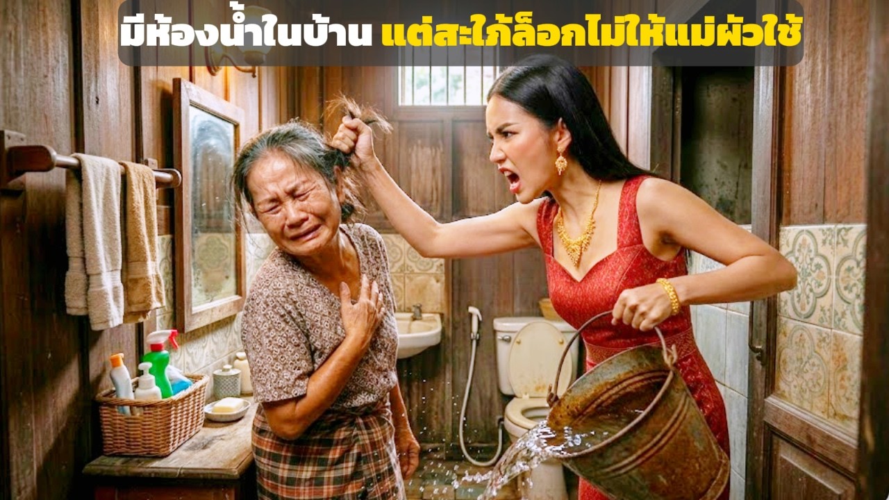 บ้านมีห้องน้ำแต่แม่สามีห้ามใช้ ลูกสะใภ้ล็อกประตูให้ถือถังไประเบียง | ชีวิตเล่าเรื่อง