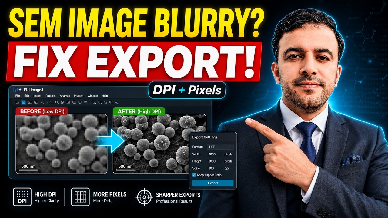 Improve SEM Image Quality in Fiji ImageJ | DPI & Pixels Tutorial